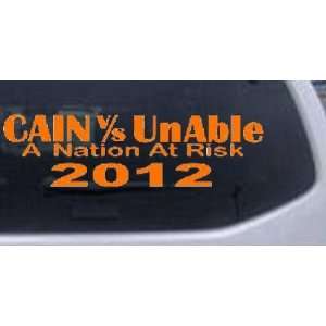  Orange 34in X 9.6in    Cain Verses UnAble 2012 Political 