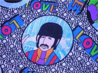   Fabric BTY John Paul Ringo Music Fab 4 All You Need Is Love  