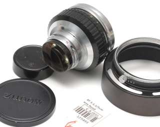 Zunow f. Nikon RF 11,1/5cm black with rare lens hood  