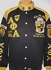 New Black & Gold Alpha Phi Alpha Fraternity Inc. Racing Style Jacket