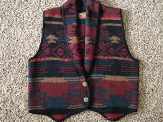 Womens Western Style Sweater Vest ALPS FINE APPAREL Southwestern print 