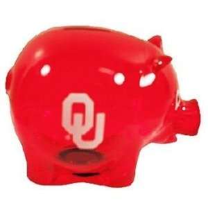  University Of Oklahoma Bank Pig Plastic Red Case Pack 42 