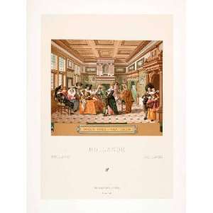  1888 Chromolithograph Holland Salon Dirck Hals Van Dalen 