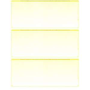  2500 Blank Laser Checks   3 on a Page   Yellow   Better 