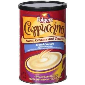 Folgers Cappuccino, French Vanilla, 16 oz (Pack of 6)  
