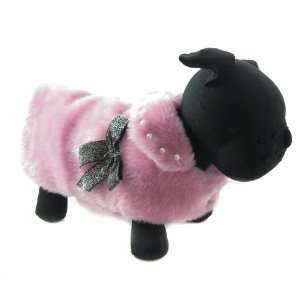 Happy Puppy Designer Dog Apparel   Pearl Fur Coat with Ribbon   Color 