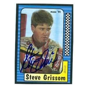  Steve Grissom autographed Trading Card (Auto Racing) Maxx 