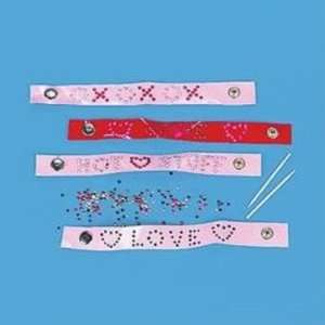  Valentine Jeweled Bracelet Craft Kit Case Pack 4 