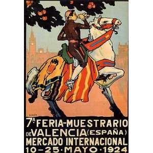 1924 VALENCIA MERCADO INTERNATIONAL EUROPE TRAVEL TOURISM SPAIN SMALL 