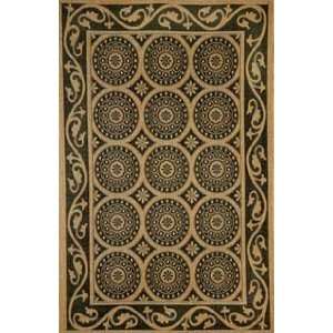   Tropez Circles Black 280648 Outdoor 23 x 35 Area Rug