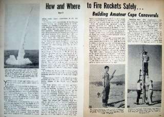 How2 Fire MODEL ROCKET Build LAUNCHING PAD 1958 ARTICLE  