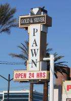 World Famous Gold and Silver Pawn Shop Sign Statue  
