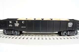 LIONEL NYC GONDOLA CAR w LOAD train o gauge barrels coal ore 6 38310 