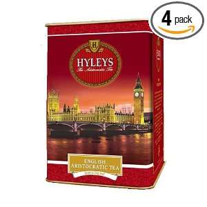 Hyleys Tea English Aristocratic Black Loose Tea, 14.1 Ounce Tin (Pack 