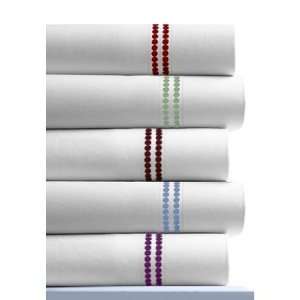  Dot Embroidered 400 Thread Count Cotton Deep Pocket Sheet 