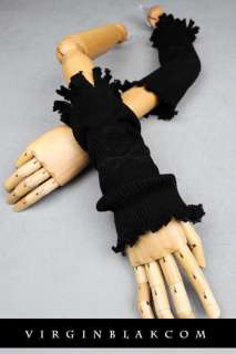 vb HOMME Skull Embroidered Shredded Arm/Leg Warmers 1XL  