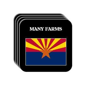  US State Flag   MANY FARMS, Arizona (AZ) Set of 4 Mini 