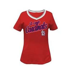  St. Louis Cardinals Womens Missy V Neck T Shirt by 5th 