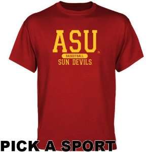   Arizona State Sun Devils Custom Sport T shirt   Maroon Sports