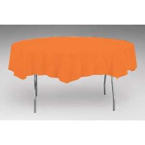  Sunkissed Orange Plastic Tablecover 82 Octy Solid (12pks 