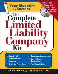 Complete Limited Liability Kit (+CDROM), (1572484985), Mark Warda 