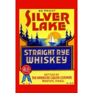  Silver Lake Straight Rye Whiskey 28X42 Canvas Giclee
