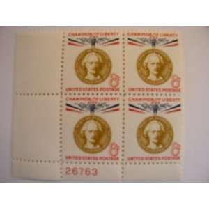 US Postal Stamps, 1960,Ignacy Jan Paderewski, S# 1160, Plate Block of 