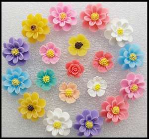   Small Daisy/Rose/Sakura Flower Stud Earrings Various Colours  