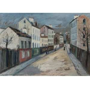 FRAMED oil paintings   Maurice Utrillo   24 x 24 inches   A street in 