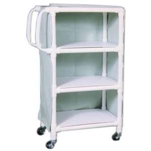  PVC Supply Cart w/ Ergonomic Handles  wt cap 75lbs./Shelf 