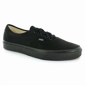 Vans Authentic   BLACK / BLACK   Mens Canvas Sneaker Shoe NIB New In 