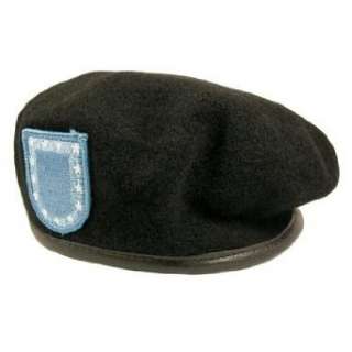  Army Black Beret with Flash Clothing