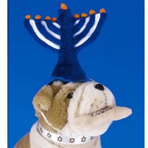  Plush Hanukkah Menorah Pet Hat 