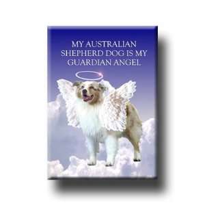  Australian Shepherd Dog Guardian Angel Fridge Magnet 