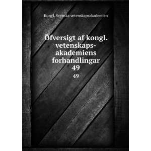   forhandlingar. 49 Kungl. Svenska vetenskapsakademien Books