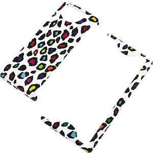  Rainbow Leopard (White) Protector Case for Kyocera Echo 