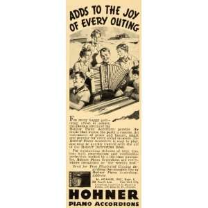  1936 Ad Hohner Piano Accordions Catalog New York City 