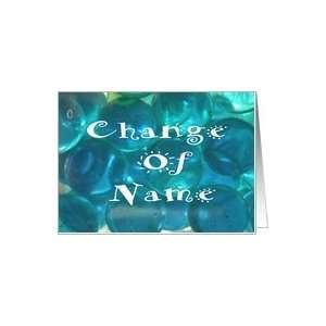  Name Change Glass Blue Balls Abstract Card Health 