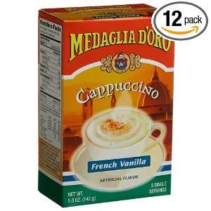 Medaglia D Oro French Vanilla Cappucino, Artificial Flavor, 5 Count 