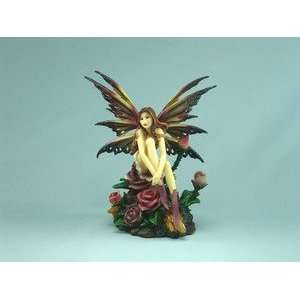  Fairy Sitting on Rose deep Purple 