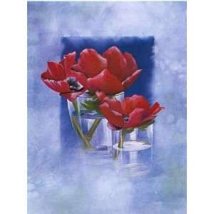 Red Poppies Franz Heigl. 7.75 inches by 9.75 inches. Best Quality Art 