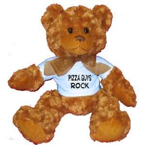 Pizza Guys Rock Plush Teddy Bear with BLUE T Shirt