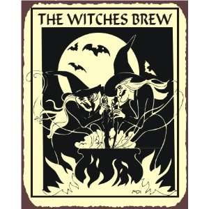  Witches Brew Halloween Metal Art Sign