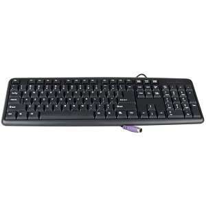  104 Key PS/2 Keyboard (Black) Electronics