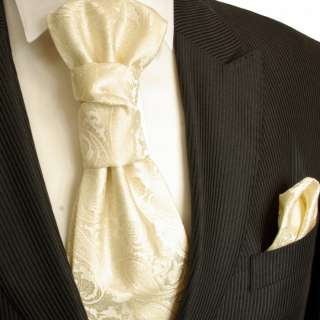 Champagne Tuxedo Vest Set by Paul Malone + Paisley +V26  