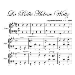   La Belle Helene Waltz Easy Piano Sheet Music Jaques Offenbach Books