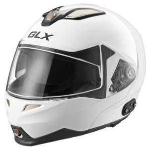   Full Face Modular Flip Up Motorcycle Helmet White XX Large Automotive
