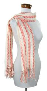 SALMON CHECKS~~Guatemala Handwoven Scarf by Novica  