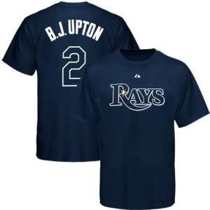  BJ Upton Tampa Bay Rays Navy Name and Number T Shirt 