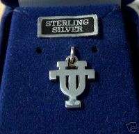 Sterling Silver UT University of Texas Longhorns Charm  